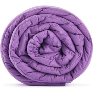 TONGDADA Kids Weighted Blanket | 40''x60'',10lbs | for Child Between 80-125 lbs | Premium Cotton Material with Glass Beads | Purple