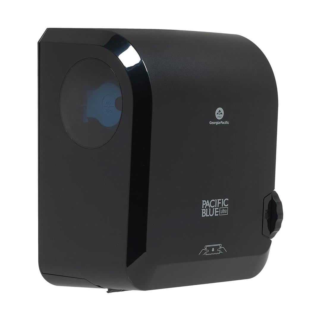 Pacific Blue Ultra 8" High-Capacity Mechanical Paper Towel Dispenser by GP PRO (Georgia-Pacific), Black, 59589, 12.9" W x 9" D x 16" H, 1 Dispenser
