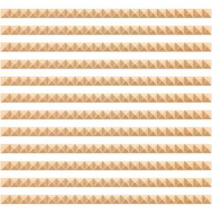 Nuanchu 12 Pcs Unfinished 3D Decorative Wood Trim Molding 15.75inch Decorative Wood Molding Cute DIY Trim for Home Wall Cabinet Shelf Window Door(Triangle,25mm)