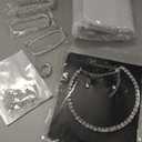 11 Pcs Silvery Clutch Purse Crystal Jewelry Set for Women Shiny Rhinestone Jewelry Accessories for Evening Party Bride Wedding | 11 Pcs, Silver, Shiny, Rhinestone, for Evening Party, Bride Wedding