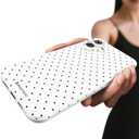 2 x Compatible with iPhone 17 Case, with Polka Dot Aesthetics Design Simple Case for Women Girl, Cute Fashion Soft TPU Slim Protection Phone Case for iPhone 17 6.1'' - White