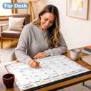 CRANBURY 22x17 Large Desk Academic Calendar 2026-2027, July 2026 to December 2027, 17 x 22 Monthly Deskpad Blotter with Seasonal Designs, Extra Large Hanging Wall Planner for Teacher, Home or Office
