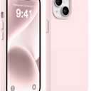 AOTESIER Compatible with iPhone 14 Case, Full Body Food-Grade Silicone Wear-Resistant, Anti-Drop Protection with Soft Anti-Scratch Microfiber Lining Phone Case for iPhone 14, 6.1 inch, Chalk Pink
