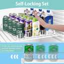Drink Organizer for Fridge, 5 Row Automatic Pusher Glide, Adjustable Width Soda Can Dispenser for Refrigerator-Holds up to 25 Cans