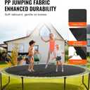 VEVOR Replacement Trampoline Mat, Jumping Mat Fits 15 ft Frame, Universal Jumping Round Trampoline, UV-Resistant Mat with Spring Tool & 96 V-Rings, Fit 7" Spring Length