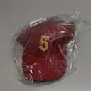 Jayden Daniels Burgundy 5# Embroidered Baseball Cap Flat Brim Hat with Stitching for Sports Outdoor - Unisex (Red)