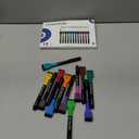 maxtek Magnetic Dry Erase Markers with Eraser - 12 Count Colorful Fine Tip Whiteboard Markers for Kids, Low Odor Whiteboard Markers for Calendar Boards White Board