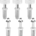 6pcs Bifold Door Repair Kit, Bifold Door Hardware Repair Replacement with 3/8-inch Pivot,Spring Loaded Hardware Kit,Bifold Door Repair Kit for Closet Door Accordion Barn Door.