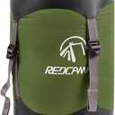 REDCAMP Nylon Compression Stuff Sack, 10L/17L/27L/40L Lightweight Sleeping Bag Compression Sack Great for Backpacking, Hiking and Camping,Blue/Yellow/Army Green/Black (X-Large)