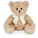 Bearington Tate Teddy Bear Stuffed Animal  18" Soft Teddy Bear Plush Toy  Classic Design Cuddly Bears with Satin Bow  Adorable Floppy Beige Plush Animal Gift for Kids and Toddlers