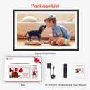 BIGASUO Digital Picture Frame Frameo 15.6" WiFi Electronic Photo Frames Large with 64GB Memory 1920x1080 IPS FHD Touch Screen Share Moments Instantly Anywhere Photo Gifts for Parents and Grandparents