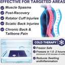 AiricePac Extra Large Gel Flexible Back Ice Packs for Injuries Reusable, 11”x 20” Cold Pack Wrap for Knee Leg Neck Shoulder Hip Back Pain Relief, Cold Compress Therapy for Swelling, Bruises, Surgery