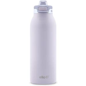 Ello Pop & Fill 40oz Stainless Steel Water Bottle with Quick Fill Technology, Double Walled and Vacuum Insulated Metal, Leak Proof Locking Lid, Sip and Chug, Reusable, BPA Free, Aurora