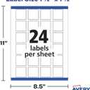 Avery Printable Blank Square Labels, 1.5" x 1.5", Matte White, 600 Customizable Labels (22805)