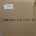 HOMELYSIAN Outdoor Chair Cushions 19x19, Patio Furniture Cushions with Removable Cover, Outdoor Deep Seat Cushion Set with Ties and Handle, Waterproof Outdoor Cushions for Chair Sofa Couch, Navy