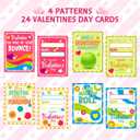 OCHIDO 24Packs Kids Valentines Day Cards with Squeeze Ball Set, Valentines Day Gifts for Kids Classroom Exchange School Prizes, Valentines Party Favors Stretchy Balls Sensory Toys for Girls Boys