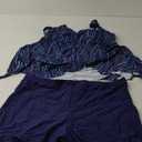 Yonique Women 2 Piece Flowy Tankini Swimsuits with Boyshorts V Neck Swim Tank Tops Bathing Suits Modest Swimwear 20W, Blue 