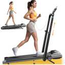 Walking Pad Treadmill with Incline, 2 in 1 Foldable Treadmills for Home Small Office, 300lbs Portable Compact Under Desk Treadmill with App, Remote Control and LED Display