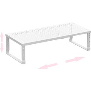 Metal Stackable Expandable Storage Shelf - Multi-Functional Home Storage Shelf, Suitable for Kitchen, CabinetBathroom, Office, Garage, etc.1PACK/White/Large, 10"D x 16.5"W x 6.2"H