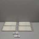 Homemory 12 Pcs Real Wax Flameless Taper Candles with Remote Timer and Dimmer, Battery Operated Candlesticks with Flickering Light, Ivory Window Candles, 9.6 Inches for Wedding Home Decor