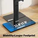 Single LCD Computer Monitor Free-Standing Desk Stand Mount Riser for 13 inch to 32 inch screen with Swivel, Height Adjustable, Rotation, Vesa Base Stand Holds One (1) Screen up to 77Lbs (HT05B-001)