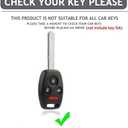 2 x for Honda Key Fob Shell Keyless Entry Systems Fit for Honda 2003-2012 Accord / 2006-2013 Civic EX / 2009-2015 Pilot /2005-2006 CR-V (4 Buttons Black-White)