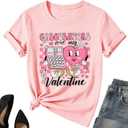 Valentine Day Girl Love Heart Shirt – Kids Valentine Day Cute Cat Short Sleeve Love Heart Boy Tee Top Large