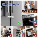 5-Pack Child Proof Refrigerator Lock with 3M Adhesive, Baby Child Safety Cabinet Locks, Kids Safety Fridge Locks for Oven Drawers Freezer Door Latches- White