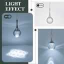 LED Pendant Light Kitchen Island Raindrop Crystal Pendant Lights Dimmable Chrome Modern Hanging Light for Bedroom Bathroom Living Room 6000K Cool White, 1 Pack