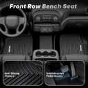 OEDRO Floor Mats Fit for 2007-2013 Chevy Silverado/GMC Sierra 1500 & 2007-2014 Silverado/Sierra 2500 HD/3500 HD Crew Cab (Without Storage Box), TPE All-Weather Floor Liners, 1st and 2nd Row Mat, Black