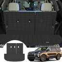 Trunk Mat & Backrest Mat for 2020-2025 Hyundai Palisade Cargo Mat Liner All Weather TPE Protector Back Seat Cover 3rd Row for 2020 2021 2022 2023 2024 2025 Hyundai Palisade Accessories (trunk mats for 2020-2024 Hyundai Palisade)