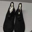 Winter snow boots for men Fur Lined Warm Anti-Slip Ankle Boots suede Chelsea Boots (7, Black)