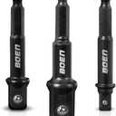 BOEN Impact Grade Socket Adapter Set, 3-PCS Drill Bit Adapter with Bit Holder, Sizes 1/4", 3/8", 1/2", 1/4-Inch SAE Hex Shank, Cr-V with Black Phosphate Finish