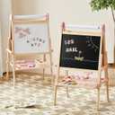 Tiny Land Foldable Wooden Kids Easel with Magnetic Letters & Numbers