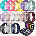 15Pack Watch Bands Compatible for Apple Watch Band 38mm 40mm 41mm 42mm 44mm 45mm 46mm 49mm Women Men, Soft Silicone Sport Band Strap for iWatch Bands Series Ultra 11 10 9 8 7 6 5 4 3 2 1 SE