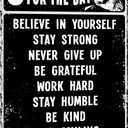 Inspirational Wall Art Metal Sign 8x12 Inches Motivational Quotes Personalized Wall Decor for Bedroom Living Room Office Gym Teen Room Unique Vintage Style Home Decor Gift for Teens Adults Man Cave
