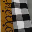 2 Pcs Front Door Mat Buffalo Outdoor Rug Oh Hello Doormat Decor Coir Mat Nonslip Porch Checkered Layered Front Door Rug Rustic Farmhouse Mats Entryway(Black Dot,23.6 x 35.4 Inch)