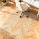 Blvornl Innovative Puzzle Chair Mat for Hardwood Floor, 34"*46.5" Hard Material Chair Mat, Heavy Duty Computer Chair Pad for Rolling Chairs, Desk Floor Rug for Office and Home