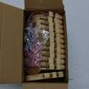 Beeveer 25 Pieces Christmas Embroidery Kits Includes Mini Embroidery Hoops Plastic Circle, Bows, Cotton Rope Cross Stitch Hoop Ring for Art Craft Handy Sewing DIY Xmas Tree Decoration(2.5 Inch)