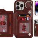 for iPhone 16 Pro Case Compatible MagSafe Wallet with Card Holder - Detachable 2 in 1 Magnetic Stand Cover - Wireless Charging Credit Card Slots for Men Women-Beige