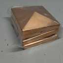 Tandefio 4 Pcs 6x6'' Solid Copper Post Caps Fence Pyramid Decking Caps with Screw for Metal Wood Cedar Fence Deck Corridors Mailbox Posts End Cover