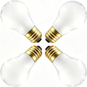 60 Watt Incandescent Light Bulbs, E26 A19 Stepless Dimming Light Bulbs 400lm, 3000K Soft Warm White, Vintage Frosted Light Bulb for Home (4 Pack)