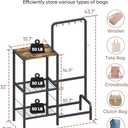 3-Tier Floor-Standing Purse Organizer for Closet, Black
High-Capacity Handbag Organizer with 5 Purse Hanger & 3 Side Hooks, Space-Saving Purse Rack Stand for Storage in Small Space