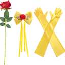 JiaDuo Princess Costume Accessories for Women Headband Choker Earrings Gloves Party Dress up (Princesss 3pc Set)