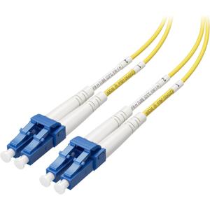Cable Matters Plenum Rated Duplex OS2 Single Mode Fiber Optic Patch Cable - 3m / 9.8ft, LC to LC UPC 9/125 OFNP OS2 Fiber Optic Cable