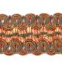 BEL AVENIR Braid Trim 2 inch 6.8 Yards Boho Style Woven Fabric Trim Handmade Polyester Sewing Wide DIY Crafts for Home Decorative(Orange)