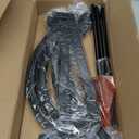 Firewood Rack - 25 inch Outdoor Indoor Metal Firewood Holder With Thickened Trapezoid Base-Double Coated Waterproof Rustproof Fireplace Firewood Stand, Black