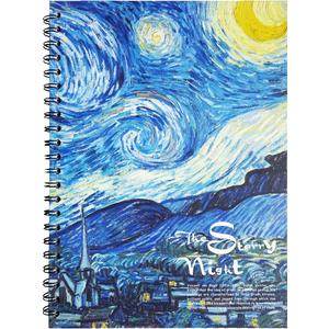 Sketchbook for Drawing, Sketch Book Mixed Media Pads, A4, 160 GSM, 9x12, Big Notebook, Plain Paper, Blank Notebook, Cute Sketchbook, Sketch Book for Adults, Van Gogh Starry Night