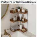 3-Tier Bathroom Counter Organizer, Wooden Corner Shelf for Vanity Countertop Skincare & Makeup, Storage and Organization for Kitchen