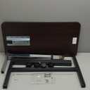 Drive Medical Overbed Table with Wheels - Secure Height Adjustment for Comfort - Non Tilt Surface - Smooth Rolling Design - Home & Hospital Use - Woodgrain Laminate Top - Silver Vein